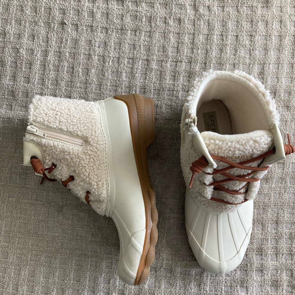 Women’s Sperry Sherpa Duck Boots Size 8 White EUC - Picture 3 of 7